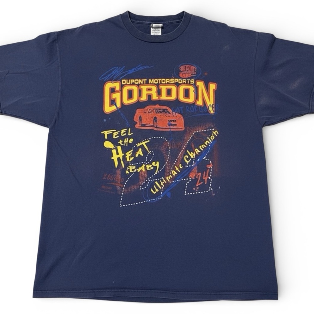 Jeff Gordon 2004 DuPont “Feel the Heat Baby” NASCAR T-Shirt Chase Authentics 2X